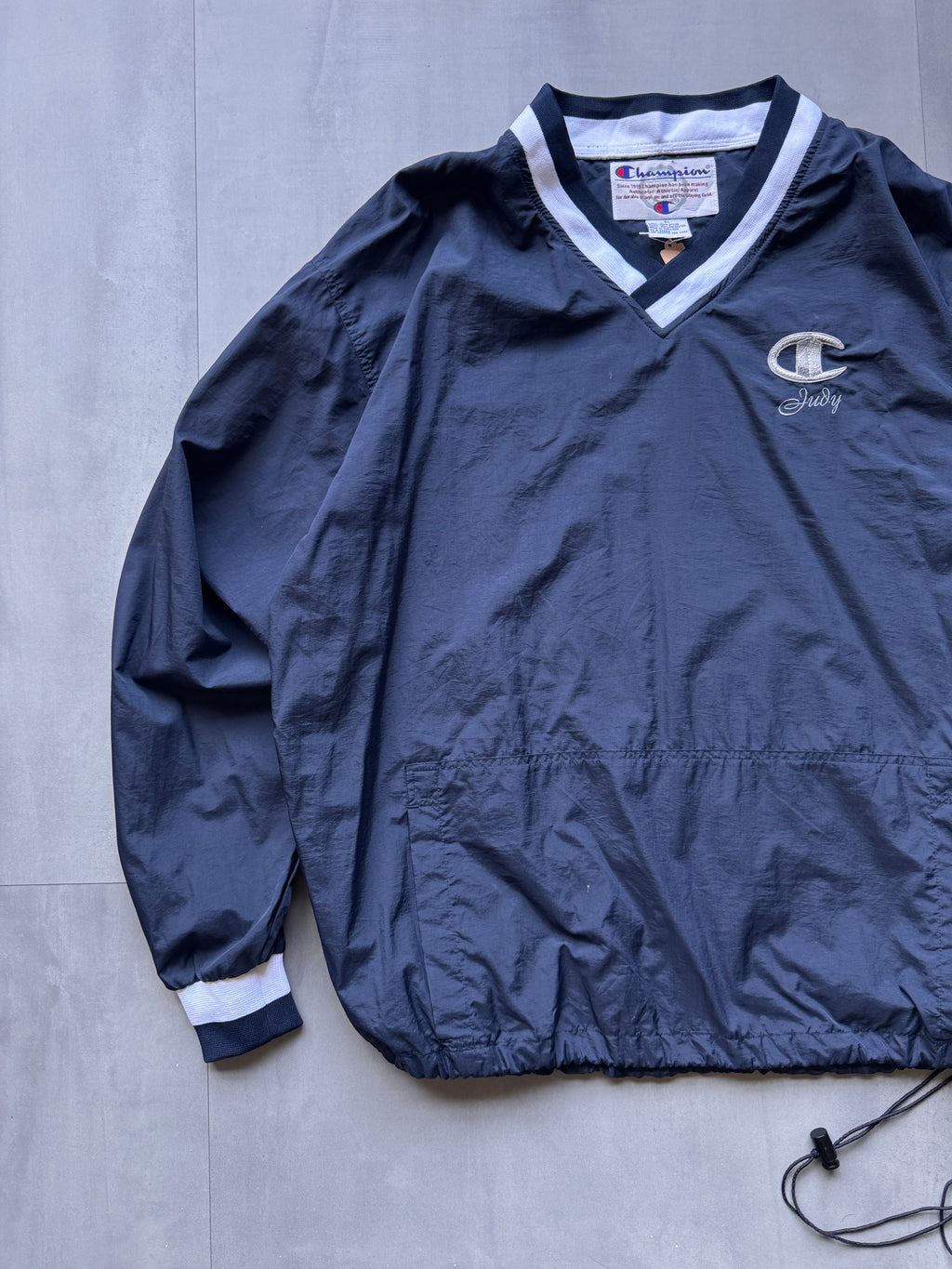 VINTAGE CHAMPION NAVY WINDBREAKER - XL