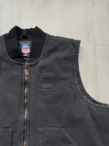 VINTAGE UNION PACIFIC BLACK GILET - XXL