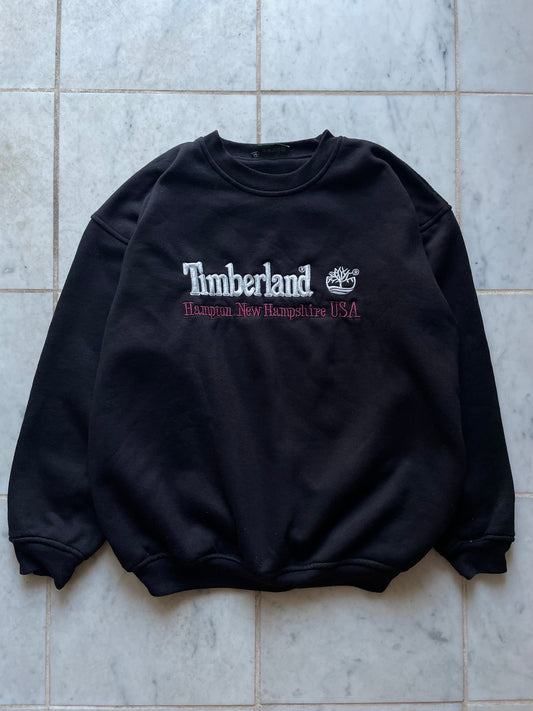 TIMBERLAND LOGO BLACK SWEATER - XLARGE