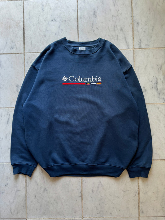 COLUMBIA NAVY SWEATER - XXLARGE