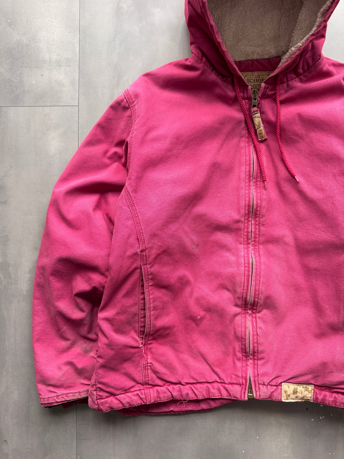 VINTAGE SMITHS PINK SHERPA LINED ACTIVE JACKET - M