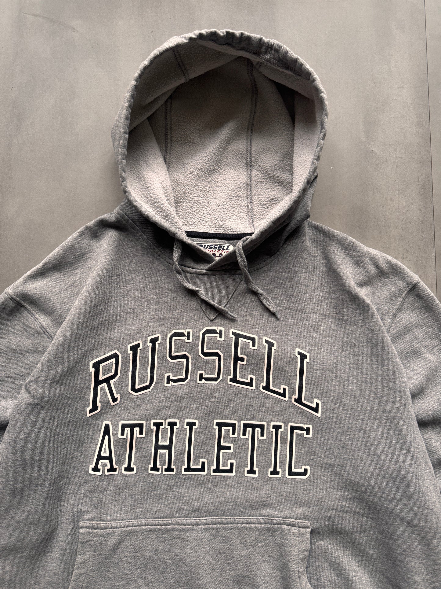 VINTAGE RUSSELL ATHLETIC GREY HOODIE - XL