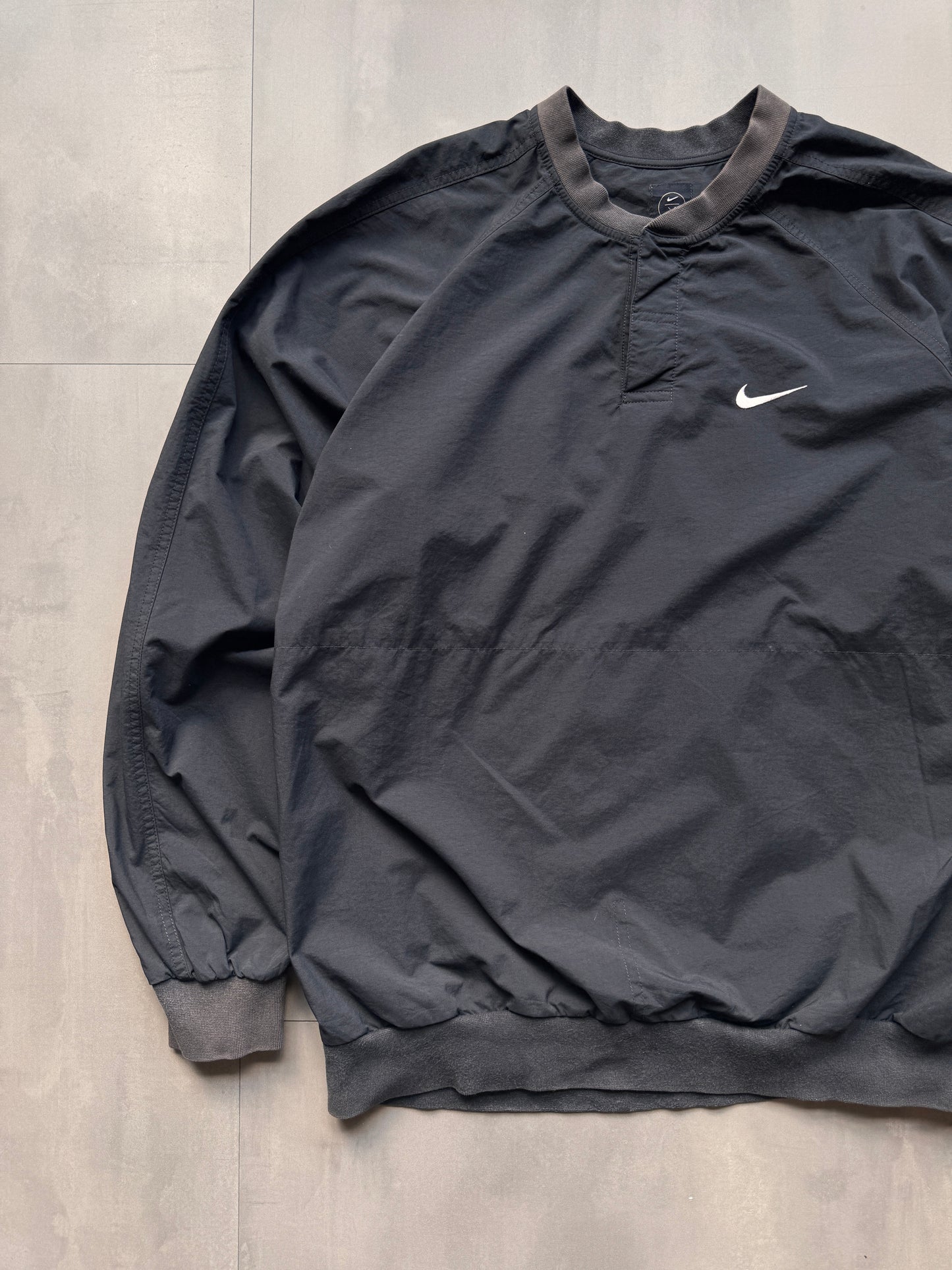 VINTAGE NIKE GOLF BLACK WINDBREAKER - L