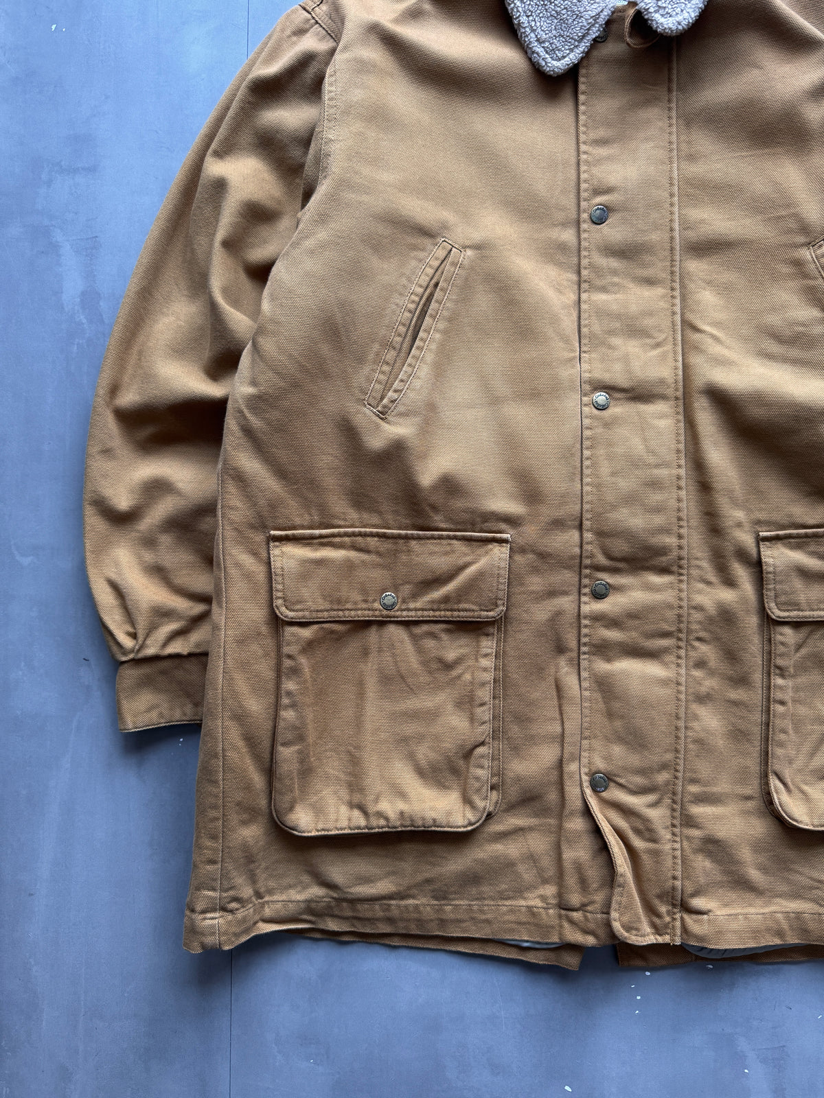 VINTAGE CABELA'S TAN SHERPA LINED ARCTIC JACKET - XXL