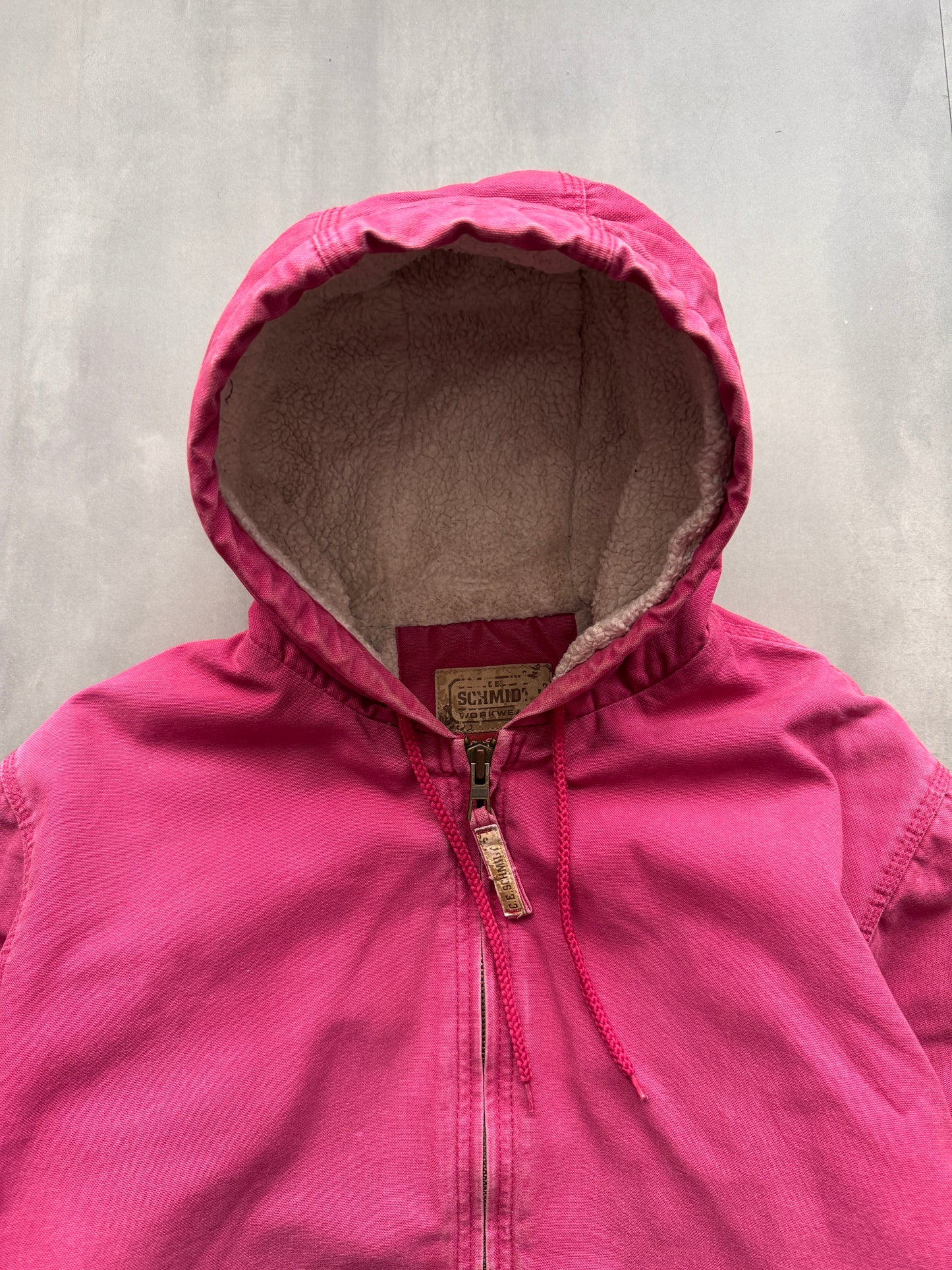 VINTAGE SMITHS PINK SHERPA LINED ACTIVE JACKET - M