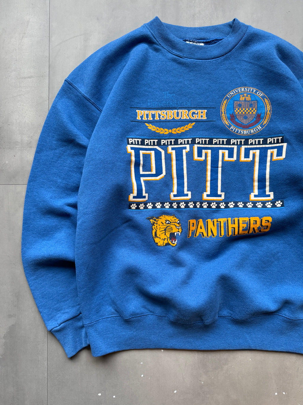 VINTAGE PITTSBURGH PANTHERS BLUE SWEATER - M