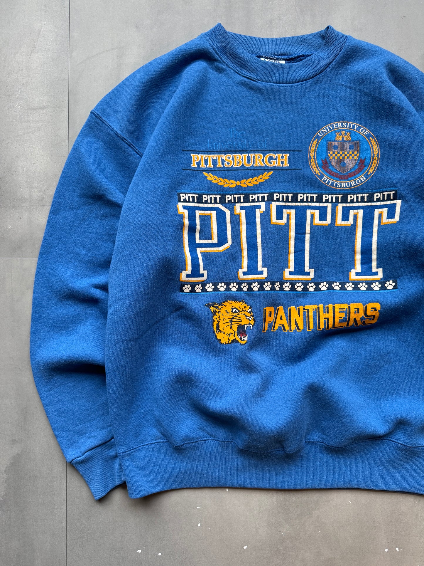 VINTAGE PITTSBURGH PANTHERS BLUE SWEATER - M