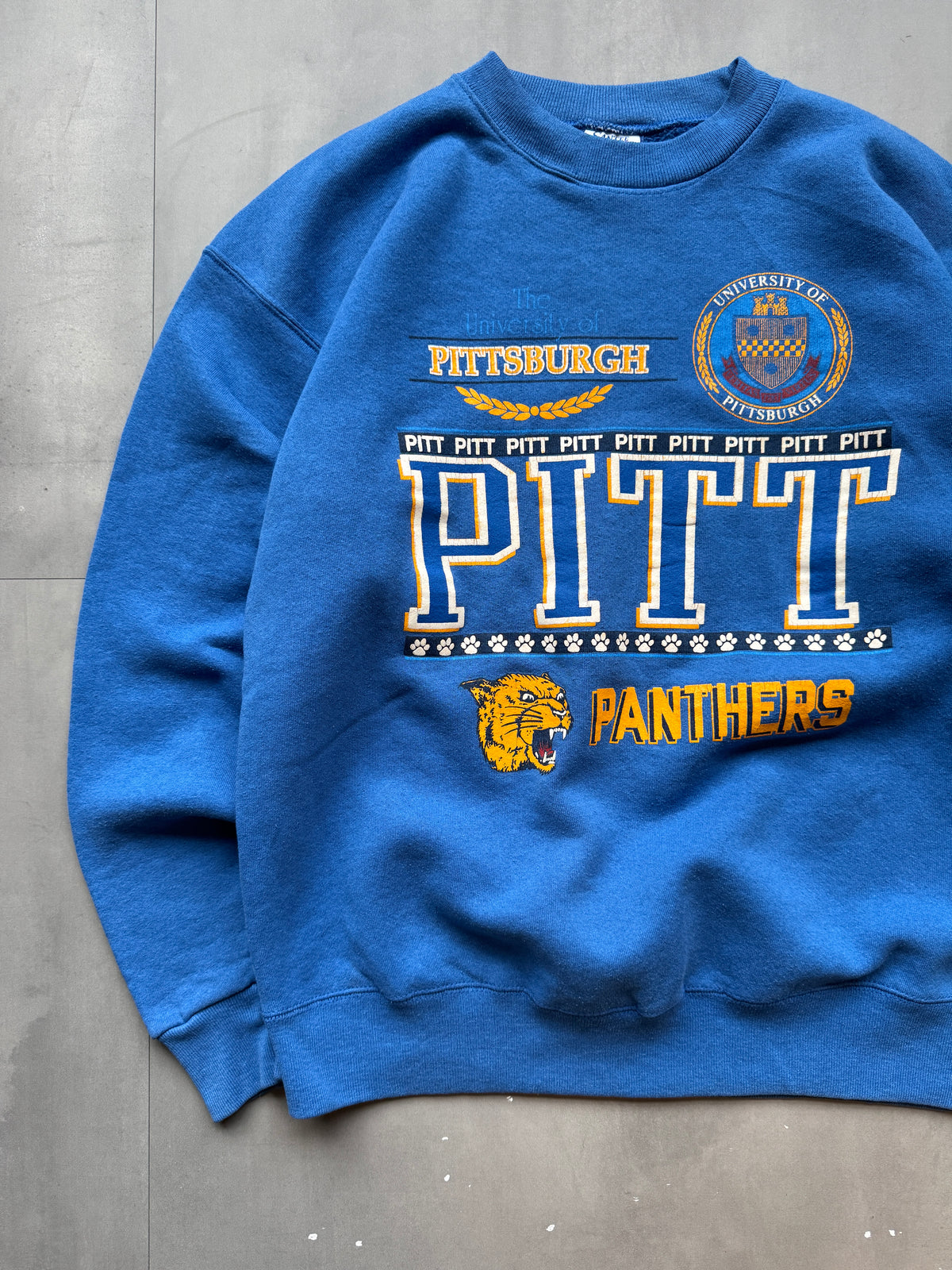 VINTAGE PITTSBURGH PANTHERS BLUE SWEATER - M