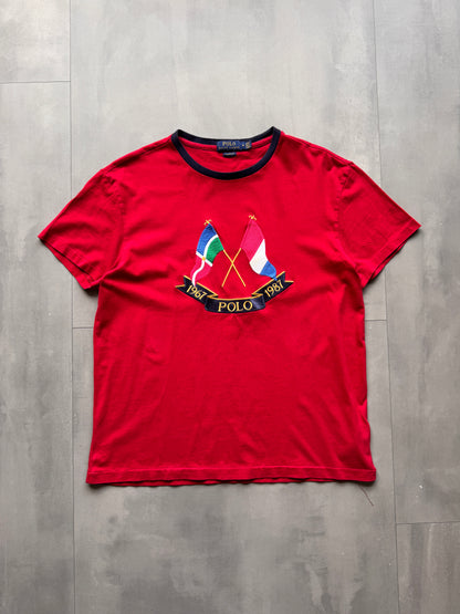VINTAGE RALPH LAUREN POLO RED TEE - M