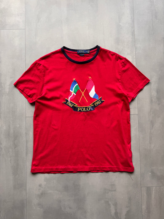 VINTAGE RALPH LAUREN POLO RED TEE - M