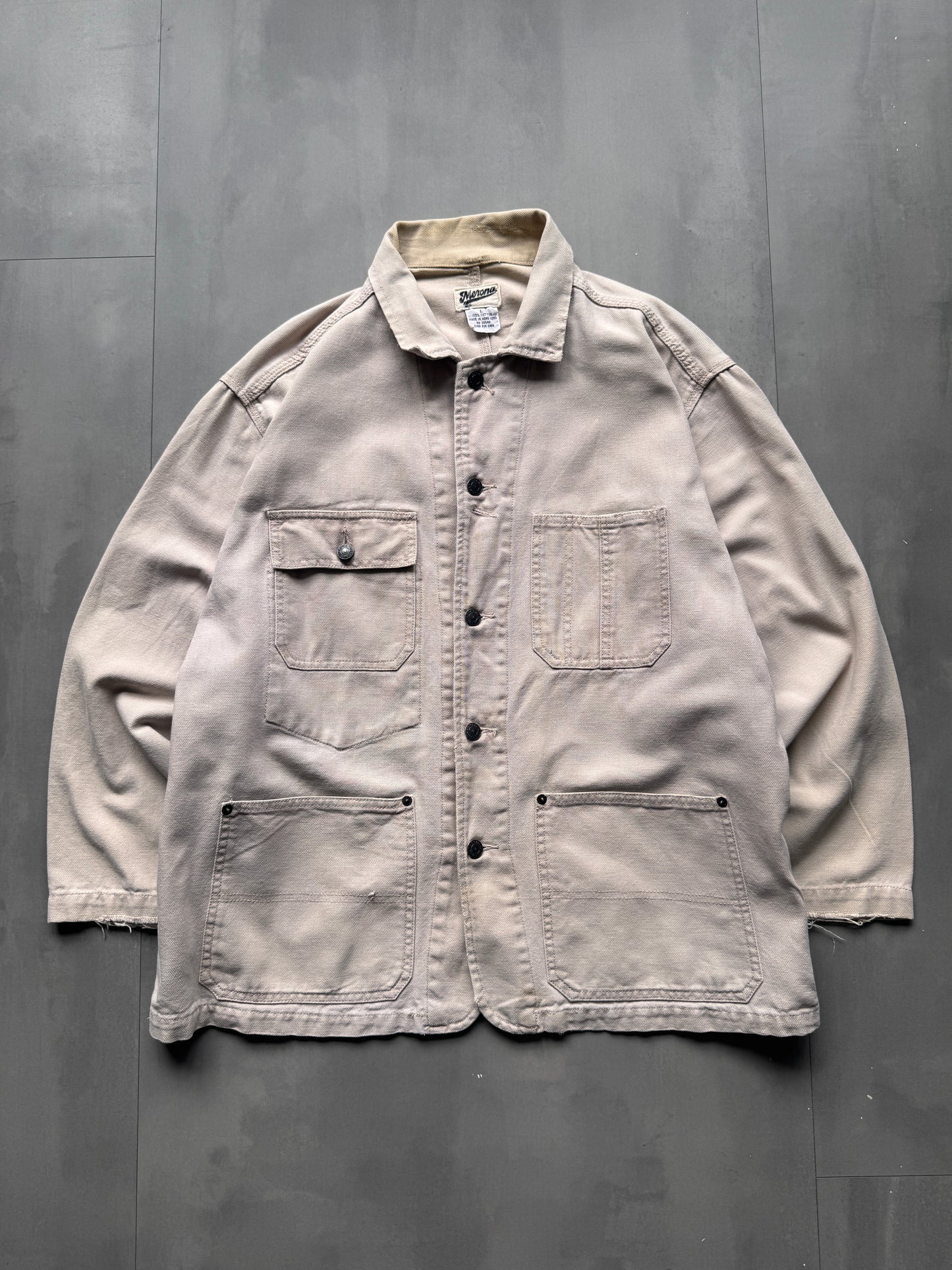 VINTAGE BEIGE WORKWEAR SHIRT - L