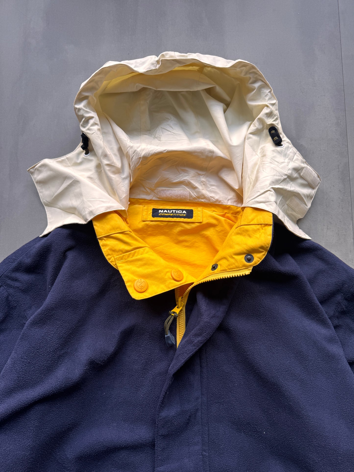 VINTAGE NAUTICA COMPETITION REVERSIBLE FLEECE LINED JACKET - XL