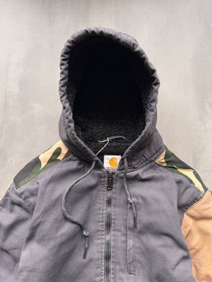 VINTAGE CARHARTT REWORKED CAMO PATTERN ACTIVE JACKET - XS