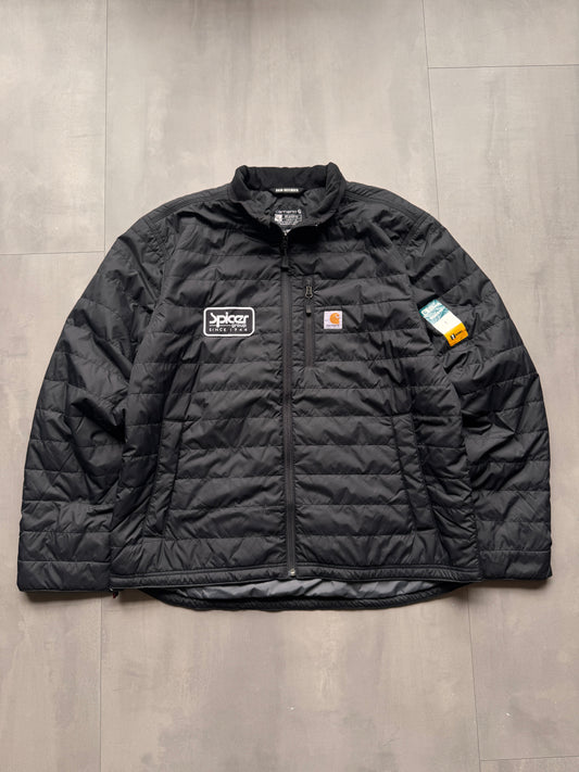 VINTAGE CARHARTT BLACK DOWN PUFFER JACKET - L