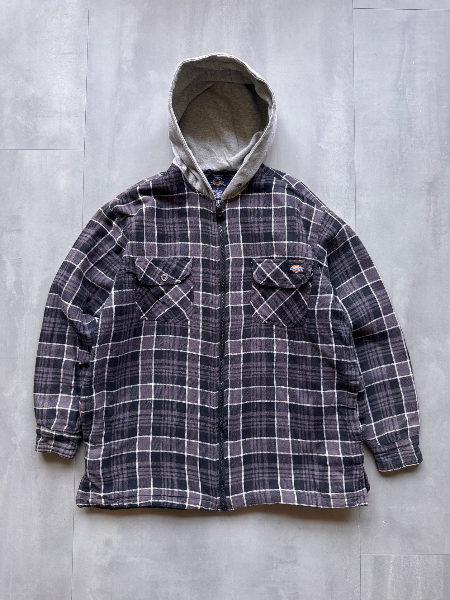 VINTAGE DICKIES BLACK FLANNEL JACKET - M