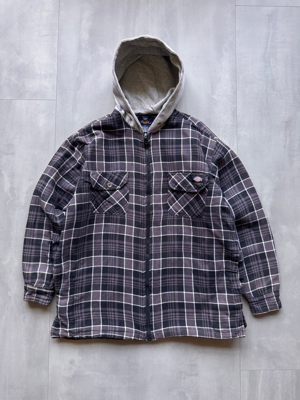 VINTAGE DICKIES BLACK FLANNEL JACKET - M