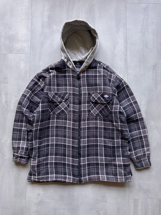 VINTAGE DICKIES BLACK FLANNEL JACKET - M