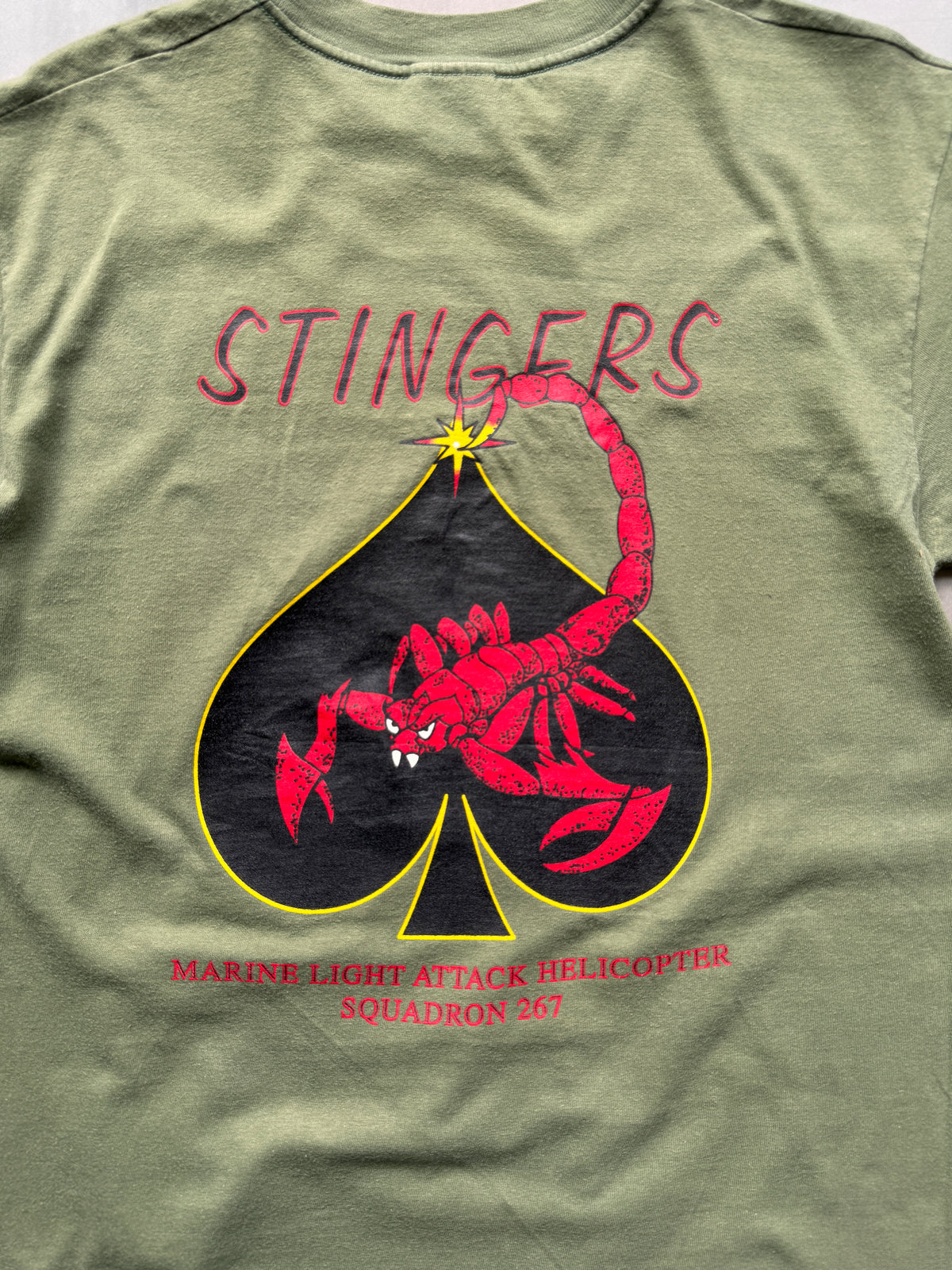 VINTAGE MARINES GREEN TEE - M