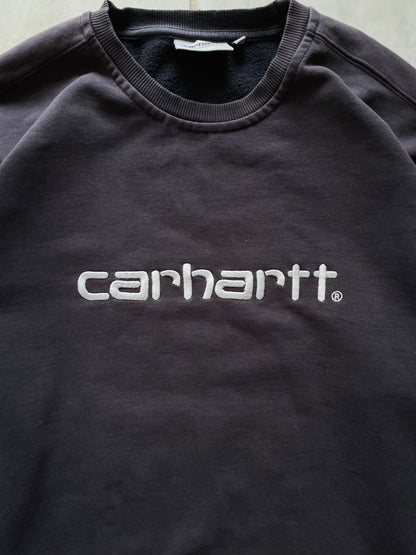 CARHARTT LOGO NAVY SWEATER - LARGE