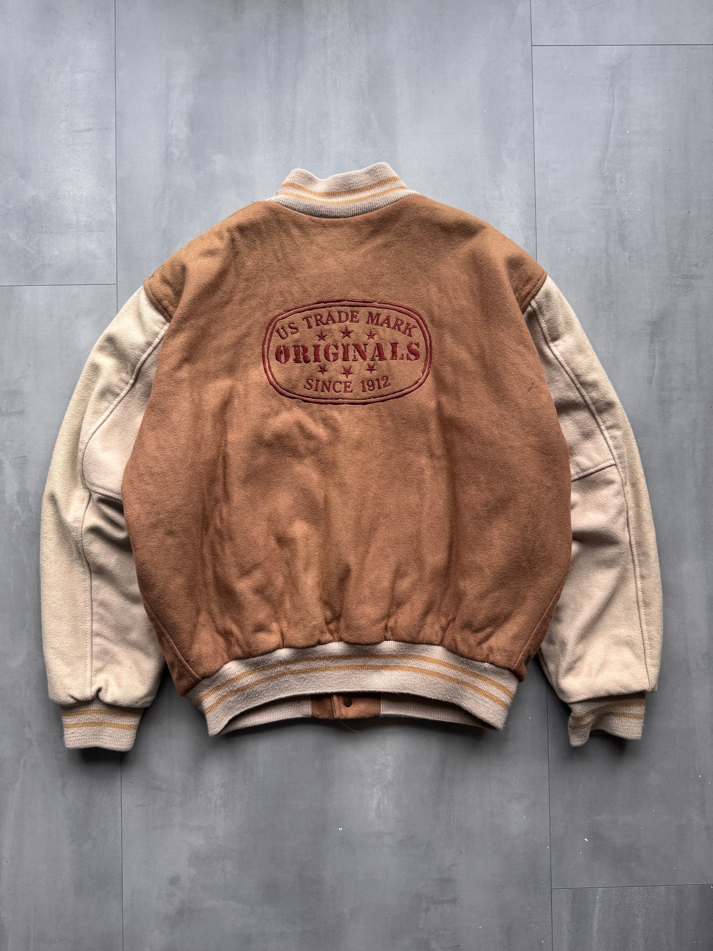 VINTAGE CHESTERFIELD BROWN BOMBER JACKET - XXL