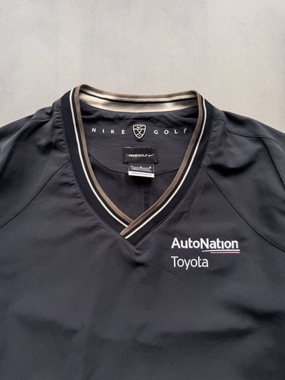 VINTAGE NIKE GOLF TOYOTA BLACK WINDBREAKER - M