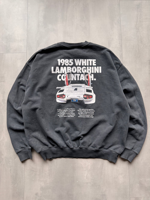 OSHKOSH GREY WHITE LAMBORGHINI SWEATER - L