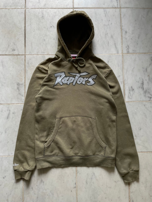 NBA/MITCHELL & NESS TORONTO RAPTORS KHAKI HOODIE - MEDIUM