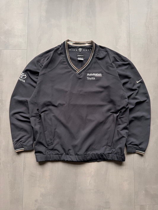 VINTAGE NIKE GOLF TOYOTA BLACK WINDBREAKER - M