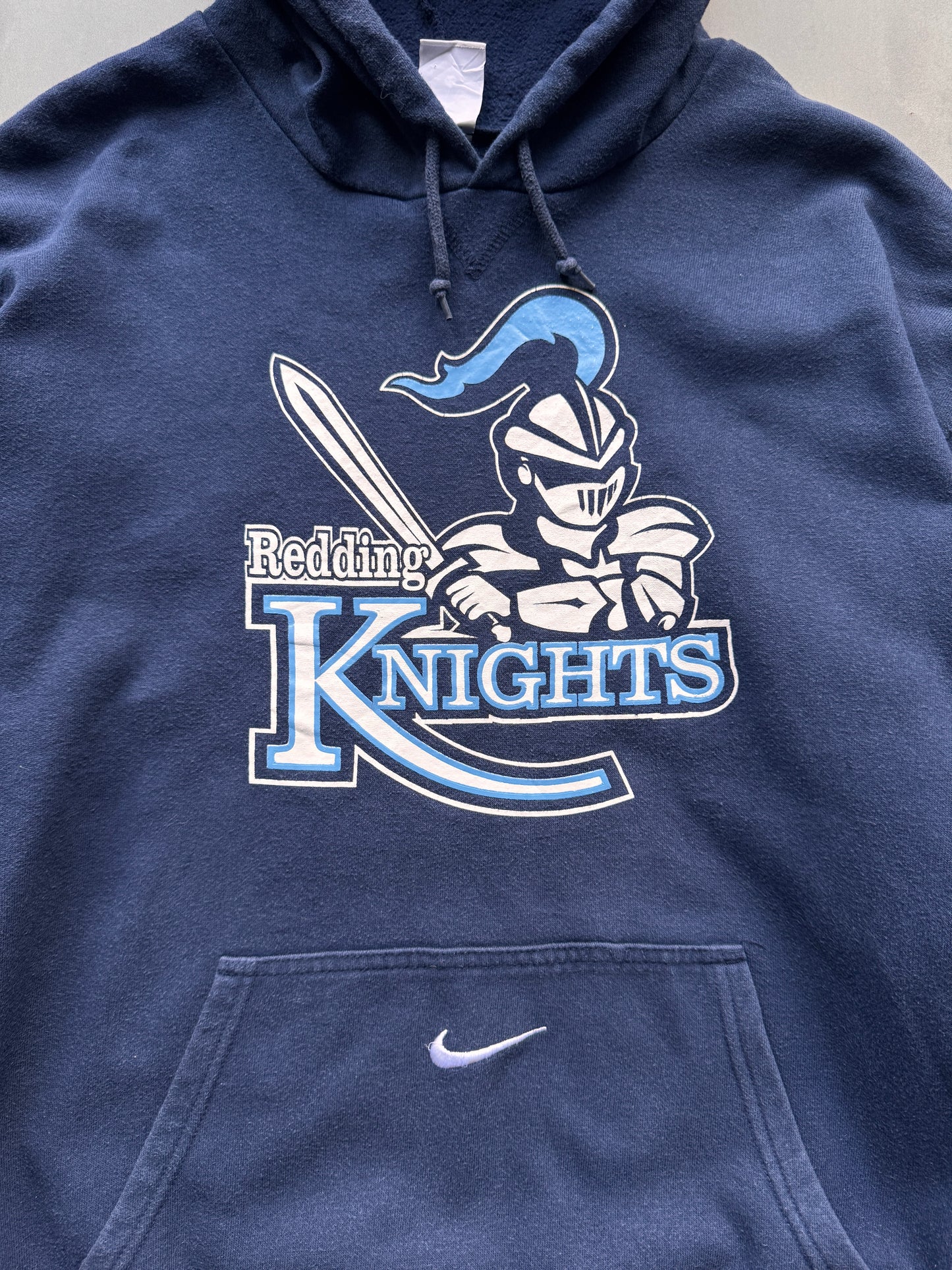 VINTAGE NIKE REDDING KNIGHTS BLUE HOODIE - XL