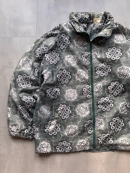 VINTAGE PRINT FLEECE LINED JACKET - XL