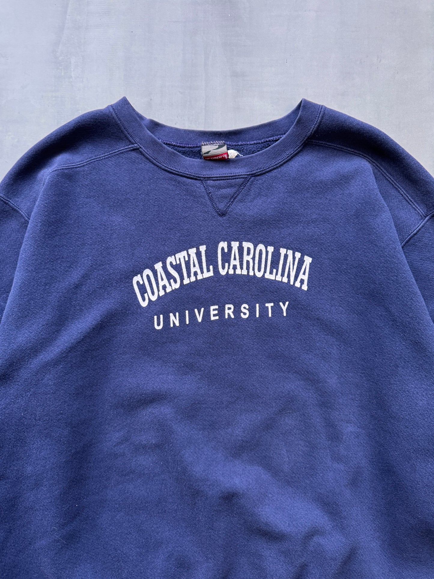 VINTAGE COASTAL CAROLINA NAVY BLUE SWEATER - XLARGE