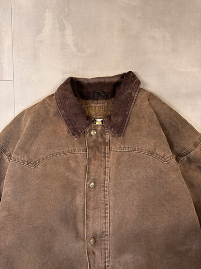 CARHARTT FADED BROWN TALL HUNTING JACKET - XXLARGE