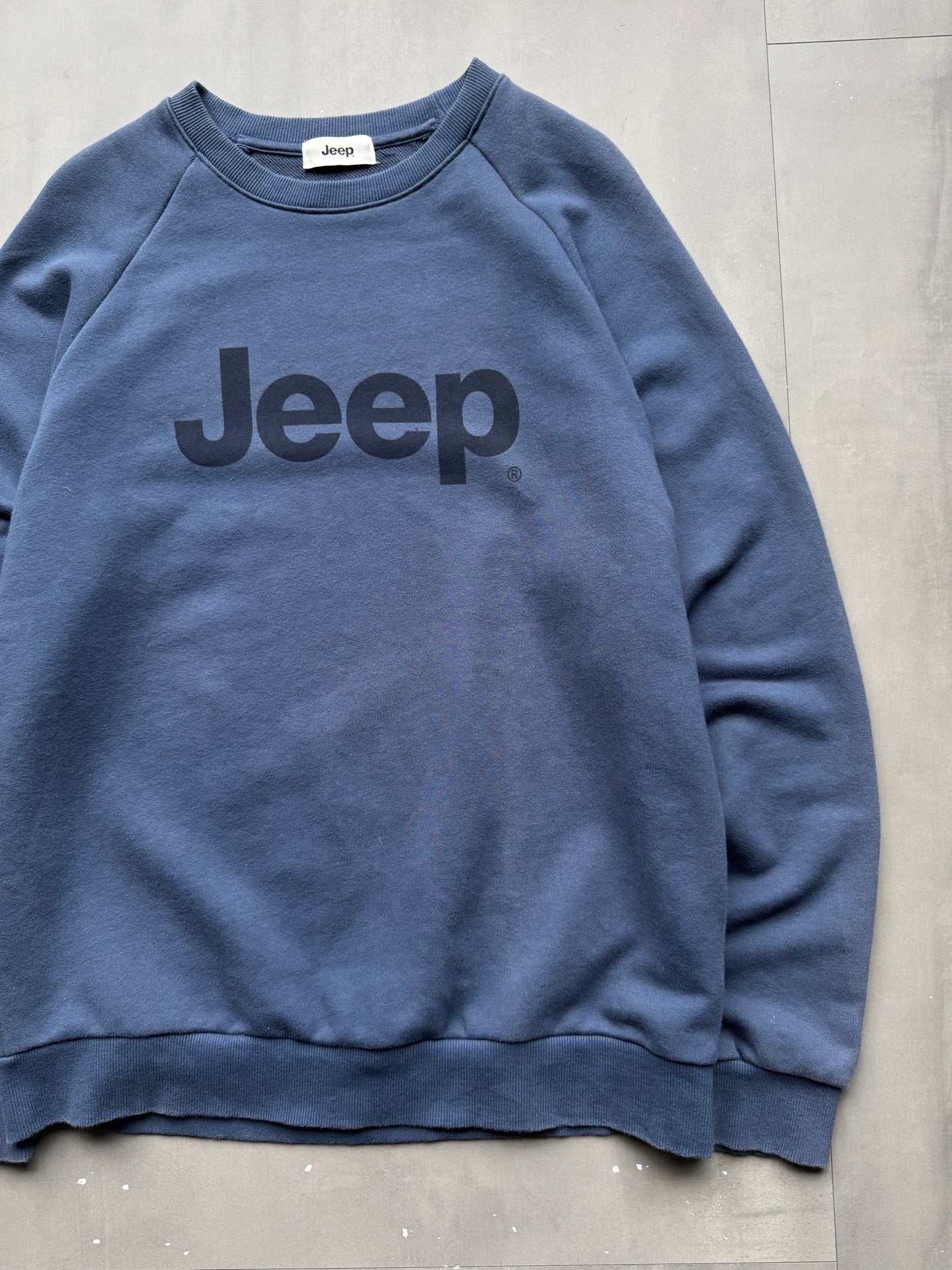 VINTAGE JEEP BLUE SWEATER - S