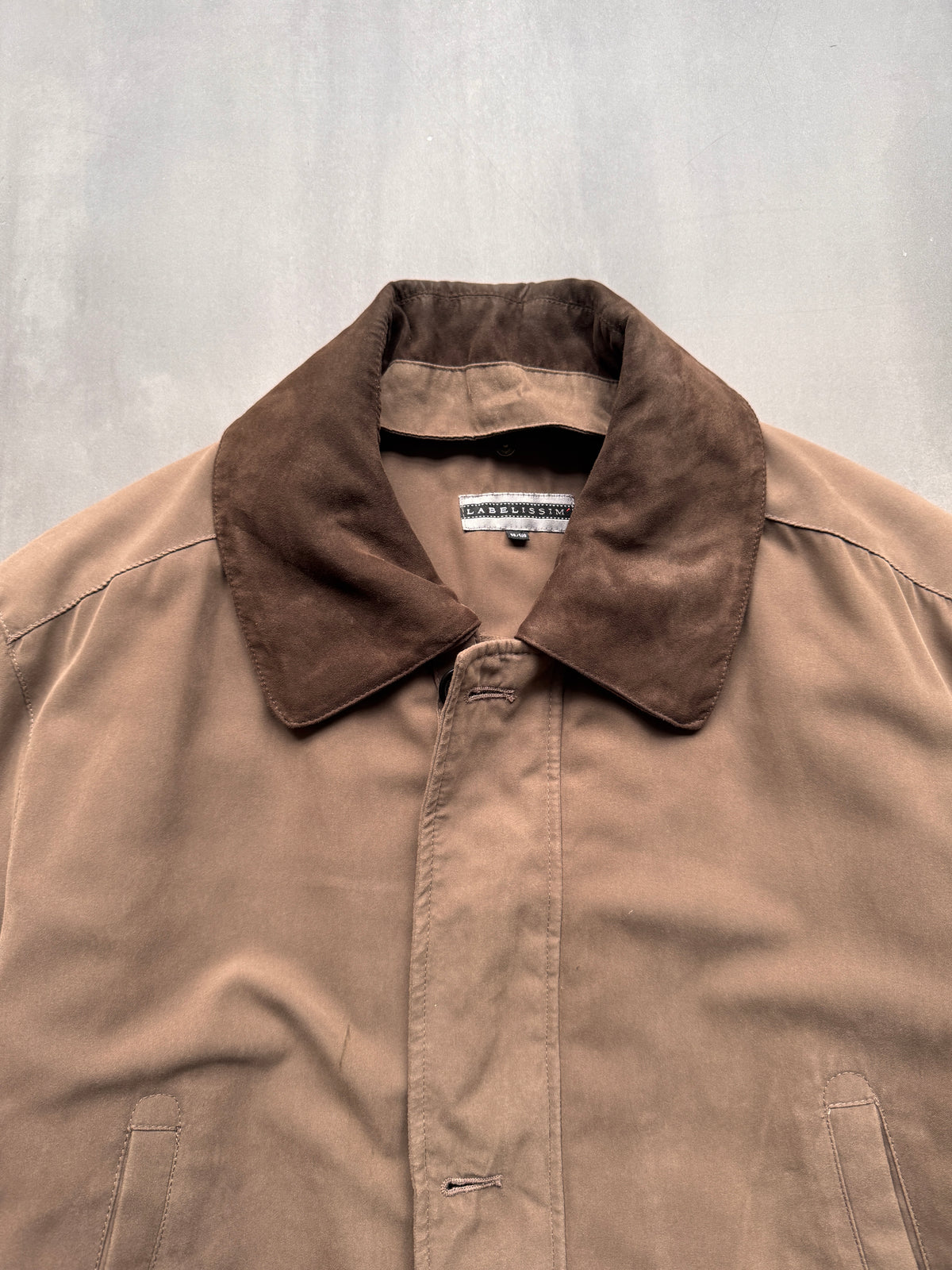 VINTAGE SUEDE BROWN TRENCHCOAT - XL