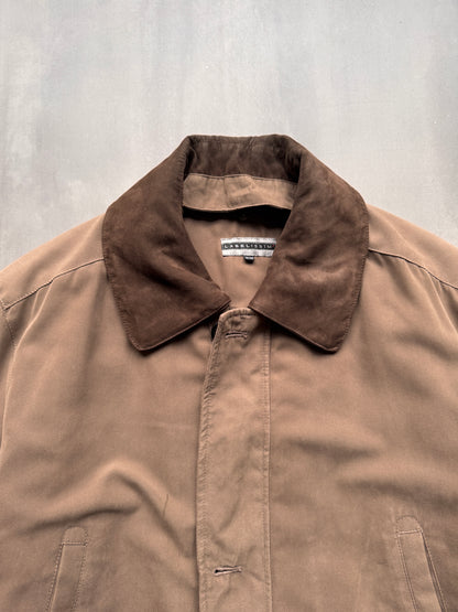 VINTAGE SUEDE BROWN TRENCHCOAT - XL