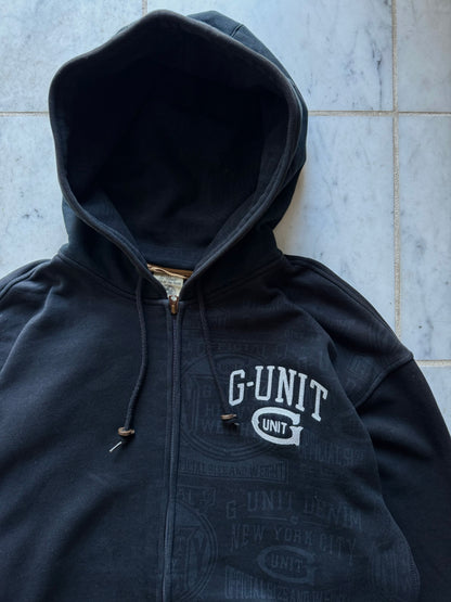 G-UNIT BLACK ZIP UP HOODIE - XLARGE