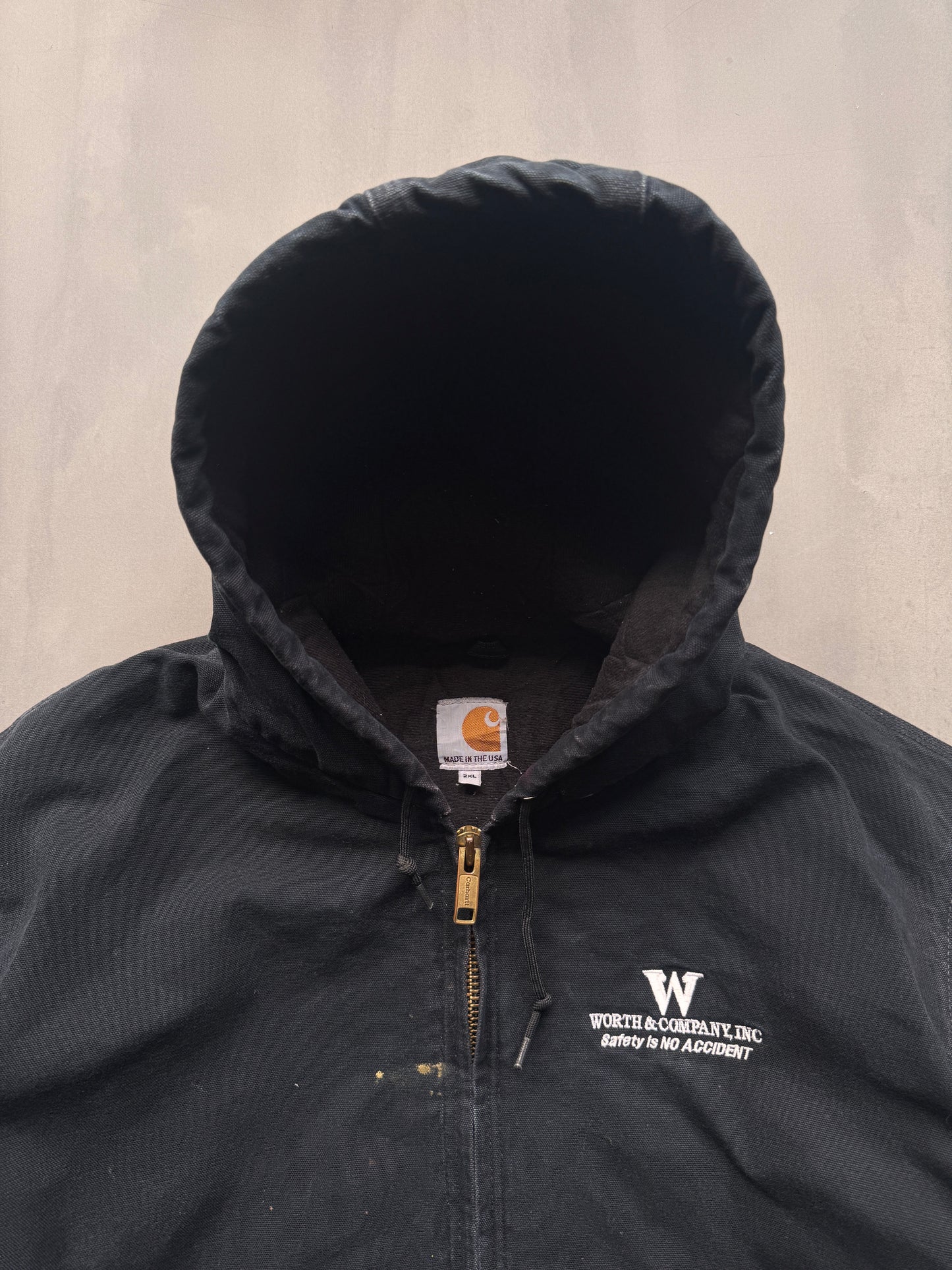 VINTAGE CARHARTT BLACK ACTIVE JACKET - XL