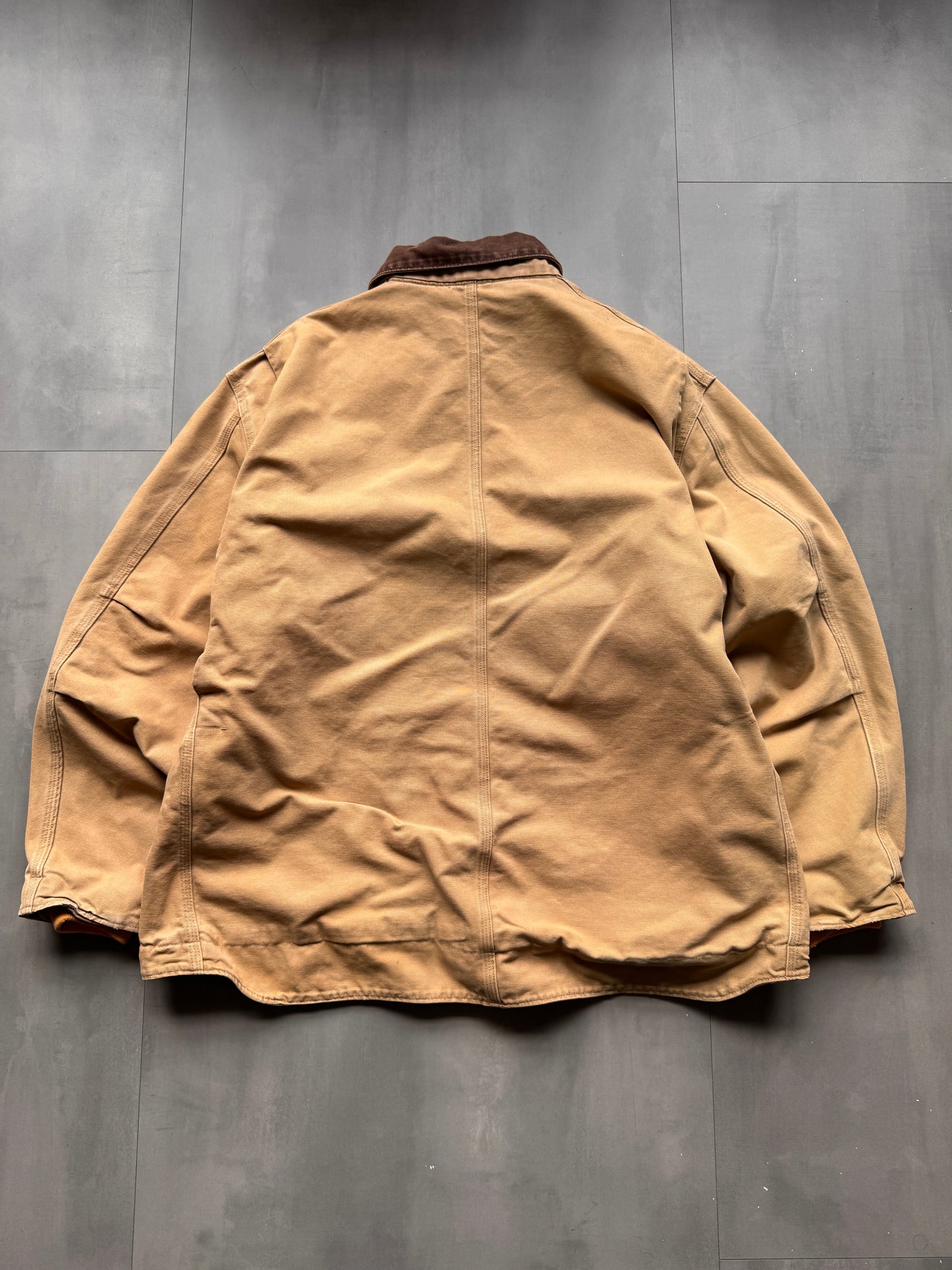 VINTAGE CARHARTT SHERPA LINED TAN ARCTIC JACKET - XXL