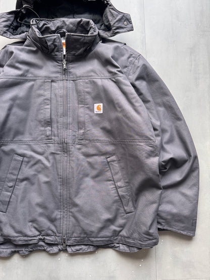 VINTAGE CARHARTT GREY FULLSWING WORK JACKET - XL