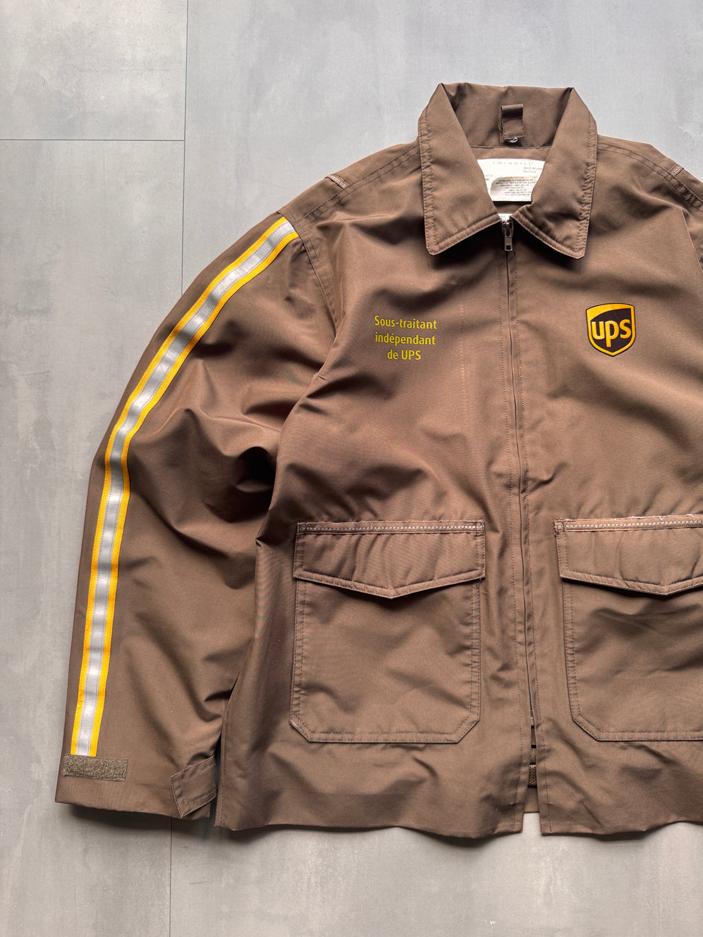 VINTAGE UPS BROWN WORK JACKET - L