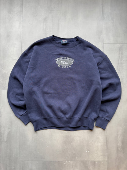 VINTAGE MIZZOU UNIVERSITY NAVY SWEATER - L