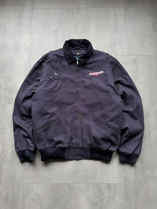 VINTAGE TRI-MOUNTAIN NAVY LINED SANTA FE JACKET- XL