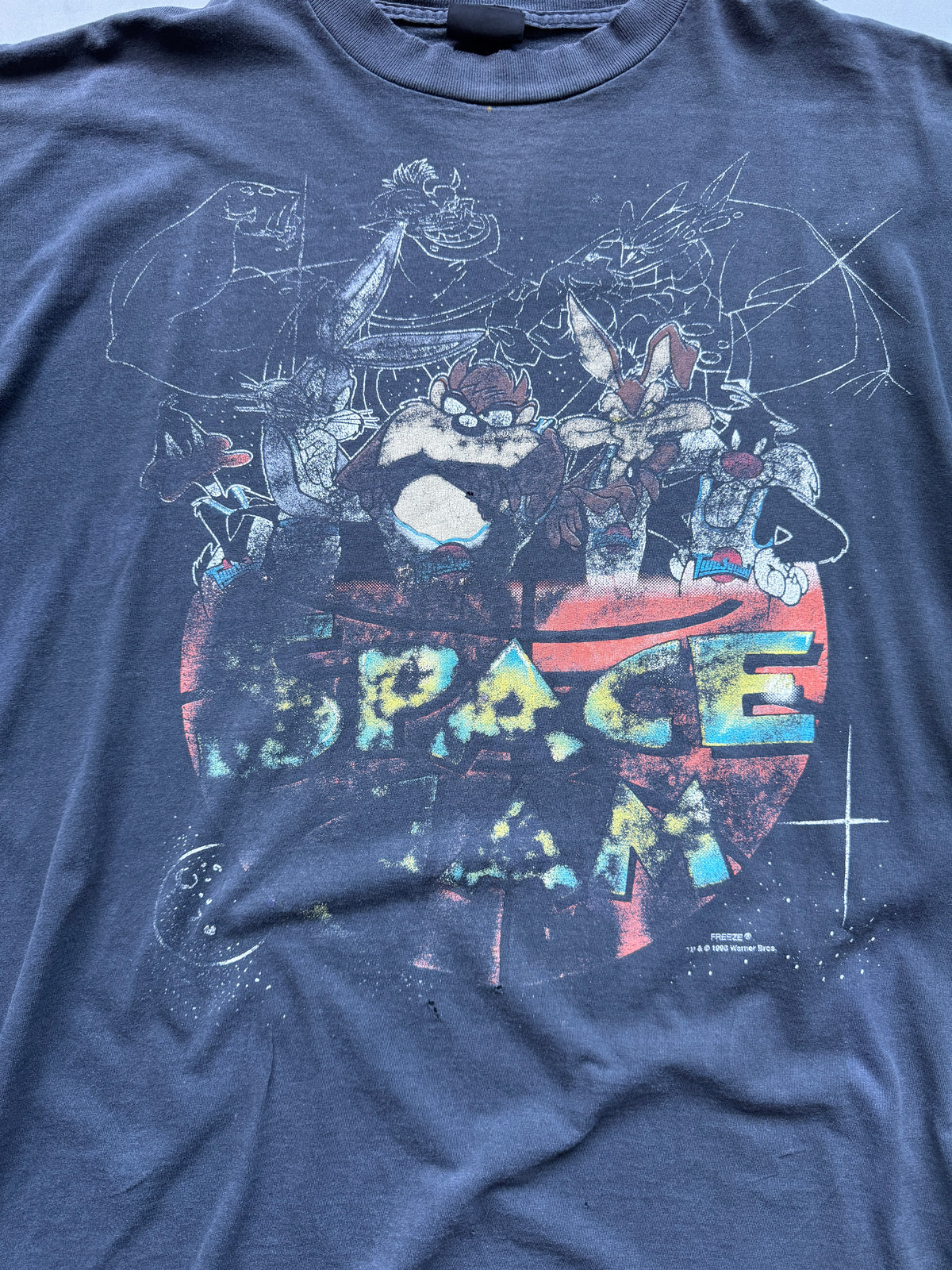 VINTAGE SPACE JAM 1996 BLACK T-SHIRT - XL