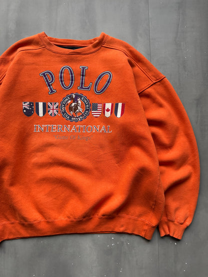 VINTAGE POLO ORANGE HEAVYWEIGHT SWEATER - XL