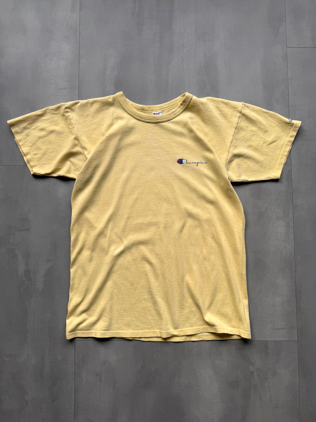 VINTAGE CHAMPION YELLOW TEE - M