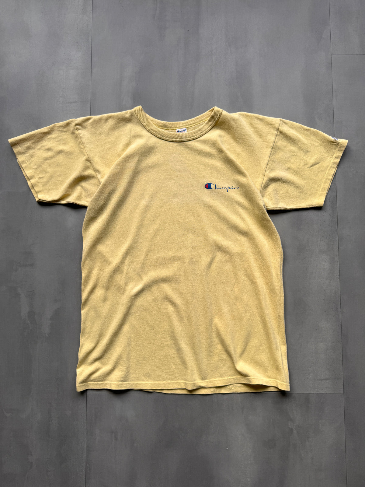 VINTAGE CHAMPION YELLOW TEE - M