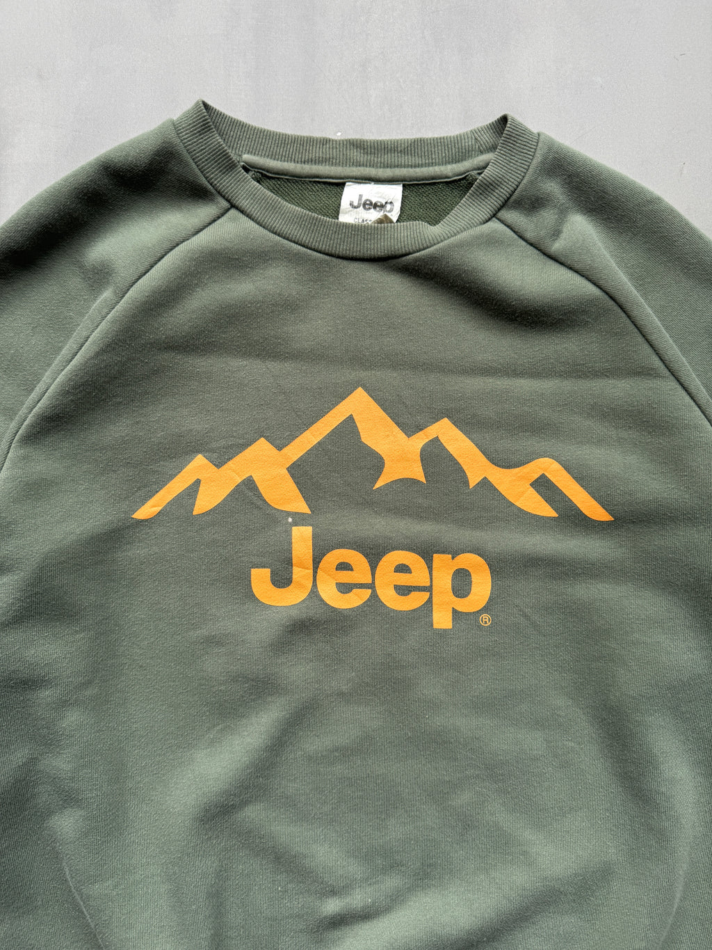 VINTAGE JEEP GREEN SWEATER - L