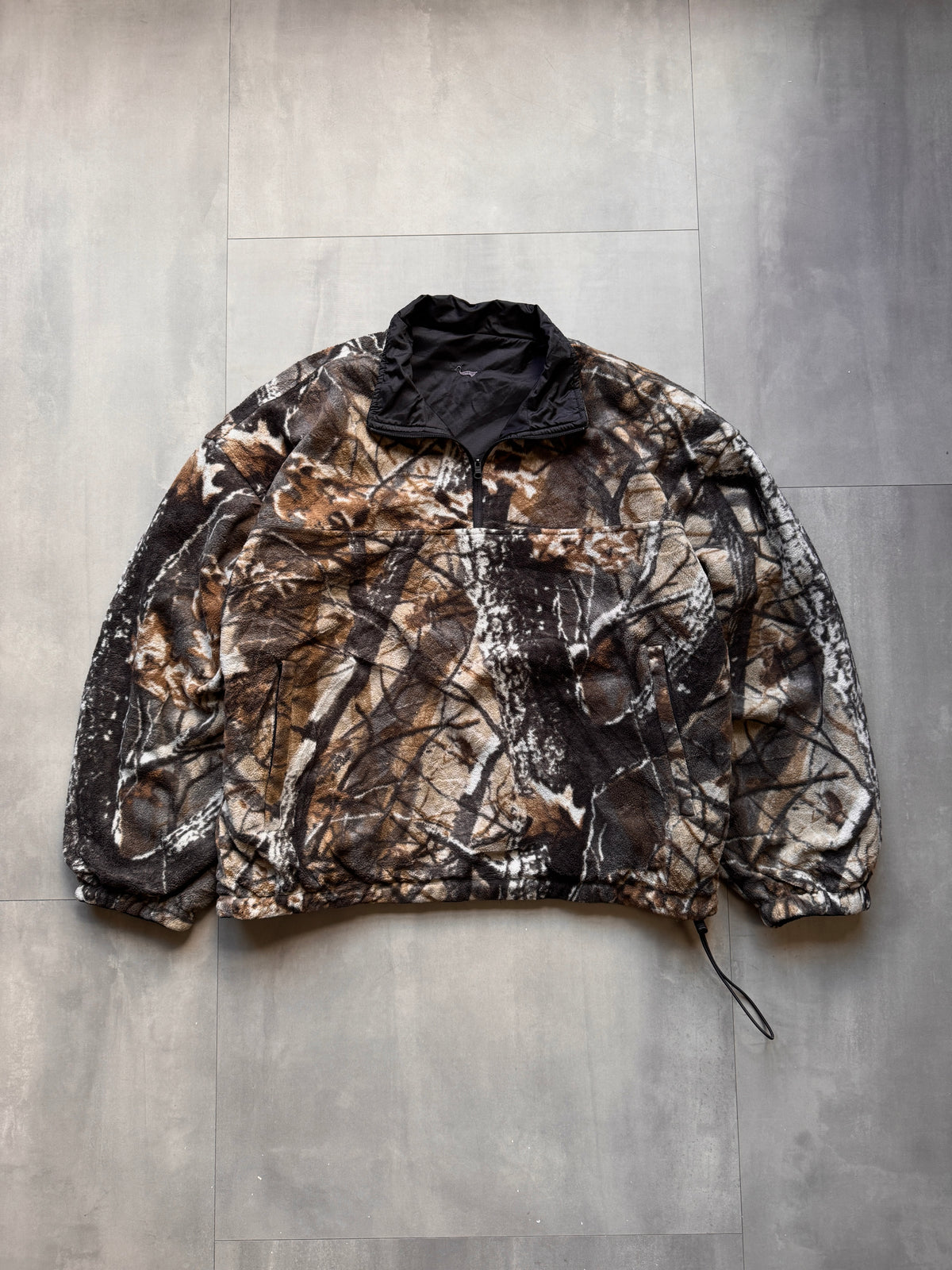 VINTAGE REALTREE DUXBAK 1/4 ZIP FLEECE JACKET - XLARGE