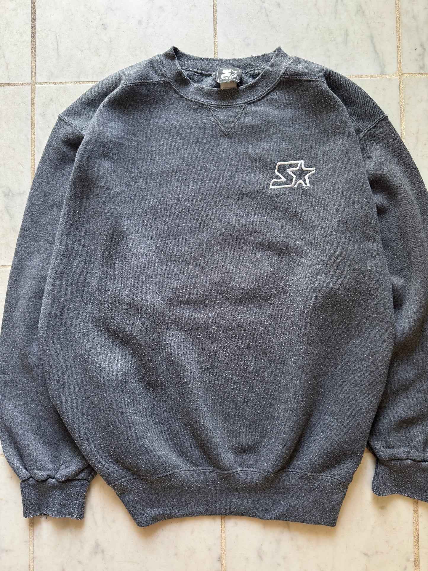 STARTER GREY SWEATER - XLARGE/XXLARGE