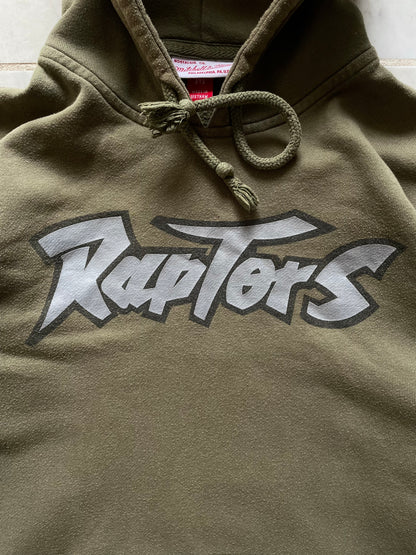 NBA/MITCHELL & NESS TORONTO RAPTORS KHAKI HOODIE - MEDIUM